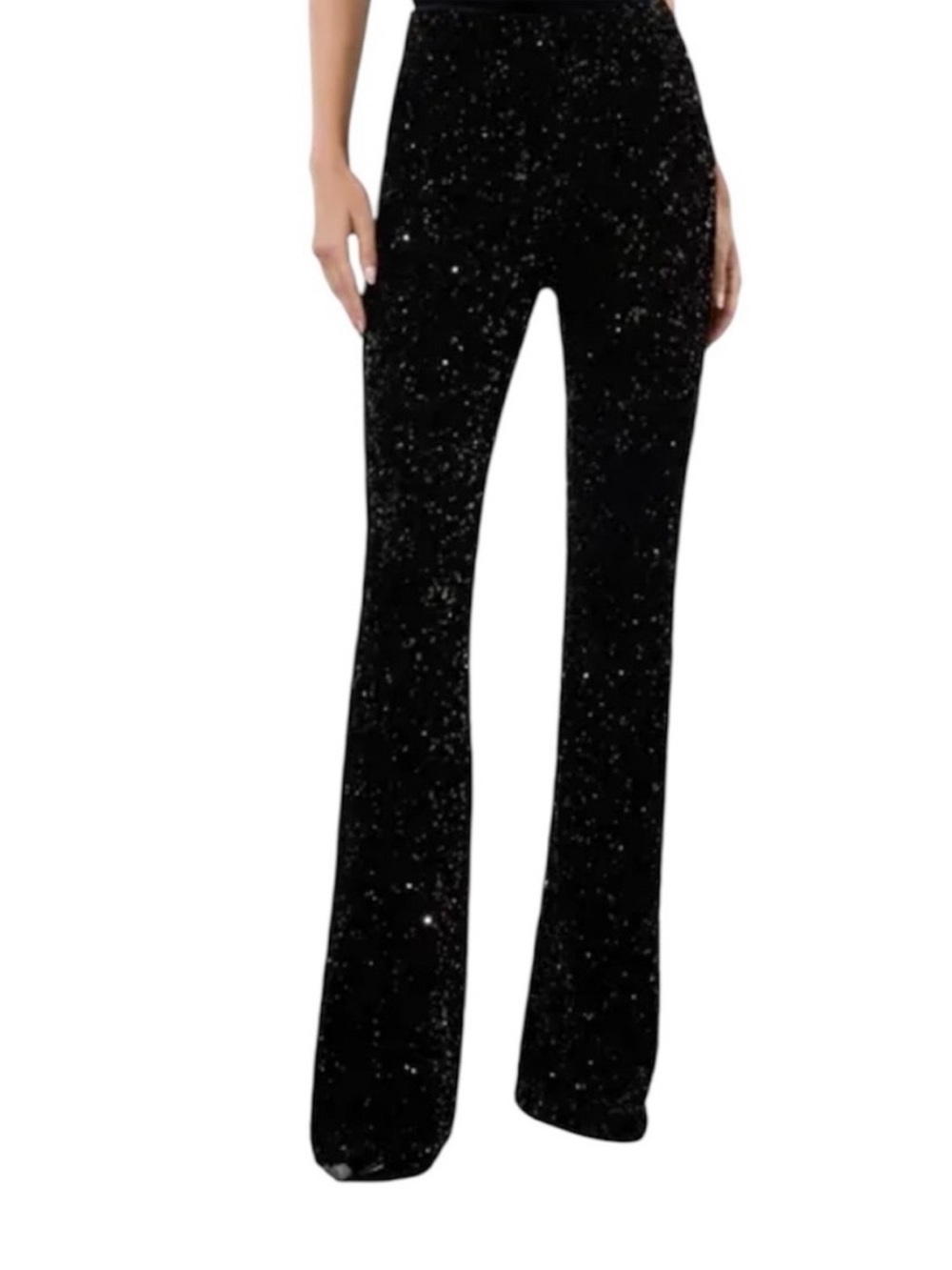 Melrose and Market Black Sequin Flare Pants